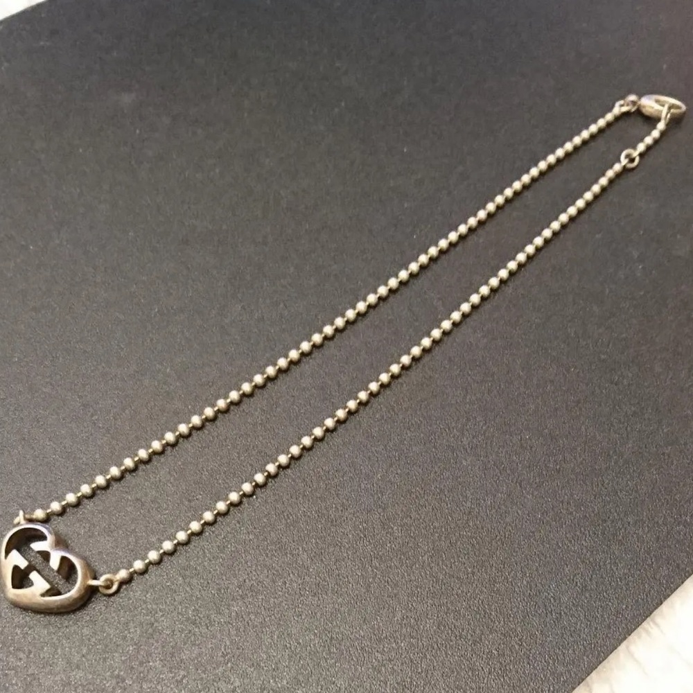 - Gucci Luxury Heart ❤️ Necklace 925 Sterling Silver - Picture 2 of 4